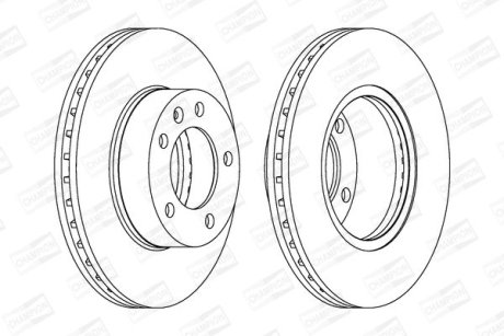 RENAULT Диск тормозной передний 16 Master II,Opel Movano 98- CHAMPION 562190CH1