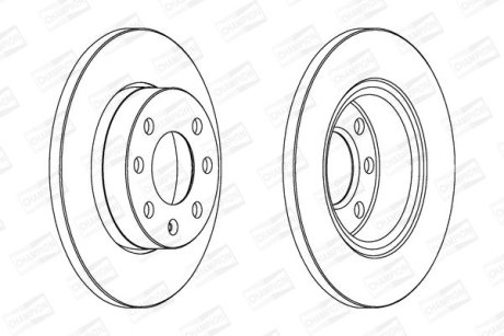 OPEL диск гальмівний передн.Corsa C 00- CHAMPION 562195CH