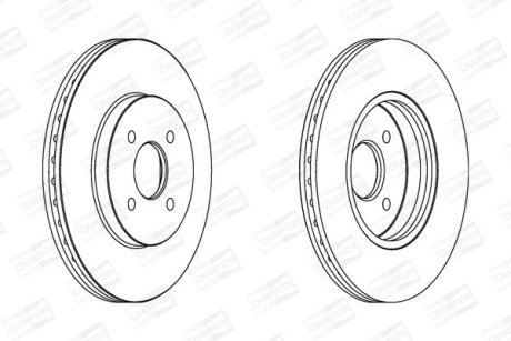 FORD диск гальмівний передн.Mondeo III 00- CHAMPION 562206CH