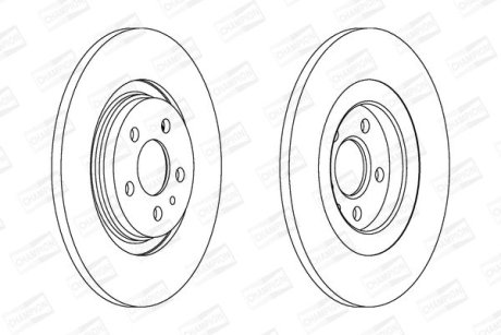 CITROEN диск гальмівний задн.C8,Fiat Ulysse,Lancia,Peugeot 807 02- CHAMPION 562246CH
