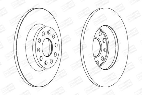 Диск тормозной задний (кратно 2) VW Passat B6, B7 (365) (06-14) CHAMPION 562258CH