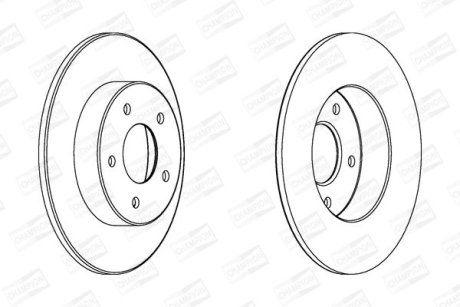 NISSAN диск гальмівний задн. Almera 00-05, Primera (P12) 01- CHAMPION 562264CH