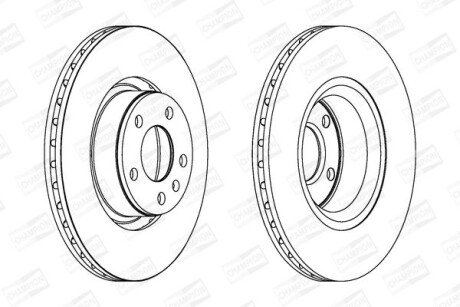 Диск гальмівний CHAMPION 562271CH