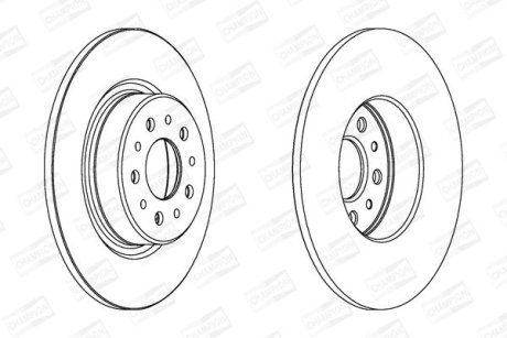 FIAT диск гальмівний задн. Alfa Romeo 156 (276*10) CHAMPION 562275CH