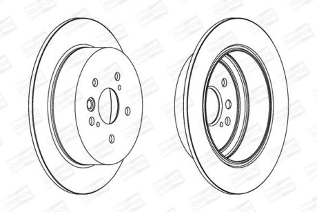 TOYOTA диск гальмівний задн.Rav 4 II 00- CHAMPION 562288CH