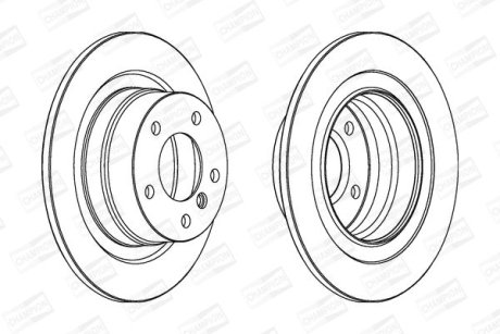 BMW диск гальмівний задн.1 E81/87,3 E90 03- CHAMPION 562310CH