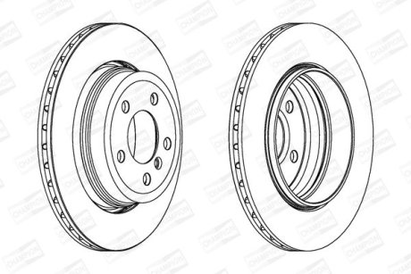 Диск тормозной задний Bmw X3 (E83) (03-11) (562327CH-1) CHAMPION 562327CH1