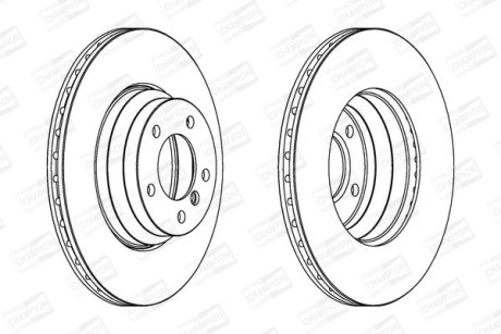 BMW Диск тормозной передн.1 E81/87,3 E90,X1 E84 04- CHAMPION 562395CH1