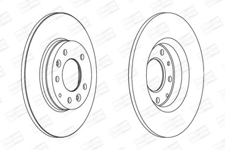 Диск тормозной задний (кратно 2) Mazda 6 CHAMPION 562416CH