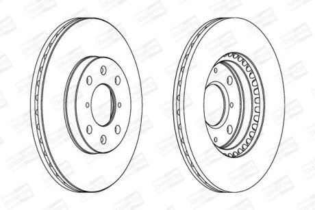 Диск гальмівний CHAMPION 562456CH