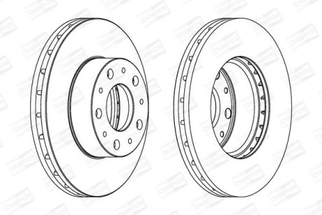 CITROEN диск гальмівний передн.Jumper,Fiat Ducato,Boxer 06- CHAMPION 562468CH