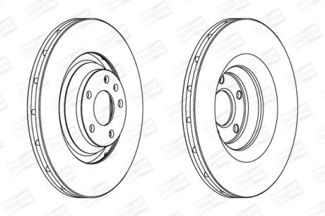 VW Диск тормозной передн.Audi A6 04- CHAMPION 562506CH1