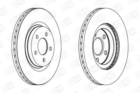 CHRYSLER диск гальмівний передн.PT Cruiser 00- CHAMPION 562524CH