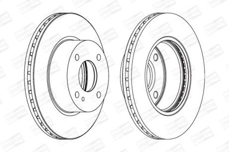 Диск гальмівний CHAMPION 562539CH