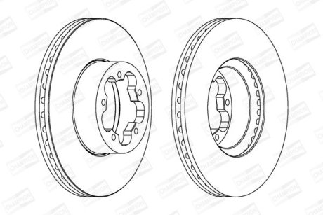 Диск тормозной передний (кратно 2) Ford Transit (06-14), Transit Tourneo (06-14) CHAMPION 562541CH