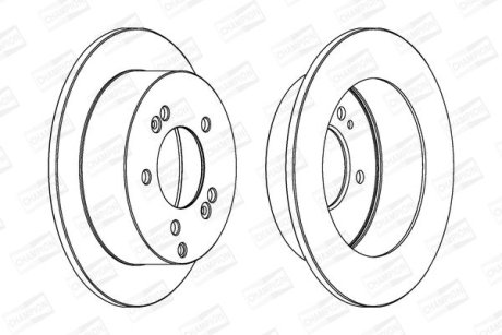 HYUNDAI диск гальмівний задн.Tucson,Sonata V, Kia Magentis CHAMPION 562552CH