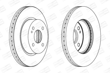 Гальмівний диск перед. MAZDA 2/MX-5 IV (ND__) 07- компл. 2шт CHAMPION 562564CH