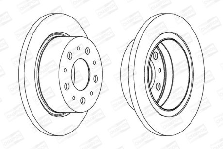 CITROEN Диск тормозн.задн.Jumper,Fiat Ducato,Peugeot Boxer 2.2/2.0HDI 06- CHAMPION 562629CH1