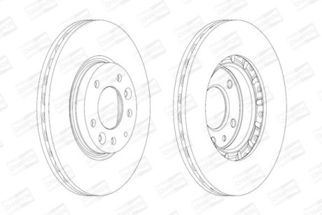 MAZDA диск гальмівний передн.Mazda 6 07- CHAMPION 562633CH