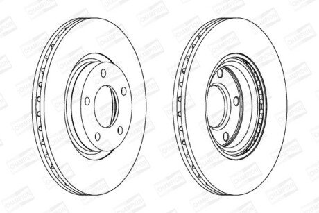 Диск гальмівний CHAMPION 562635CH