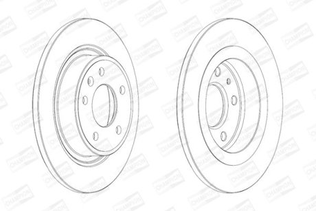 Диск тормозной задний (кратно 2) Chevrolet Cruze (J300) (09-) / Opel Astra J (P10) (09-15) CHAMPION 562640CH