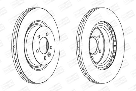 LANDROVER Диск тормозной передн.Range Rover Sport 05- CHAMPION 562654CH1