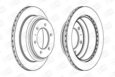OPEL диск гальмівний задн. Frontera,Monterey,Isuzu 91- CHAMPION 562665CH