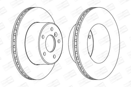 LANDROVER Диск тормозной передн.Discovery II 98-04 CHAMPION 562685CH1