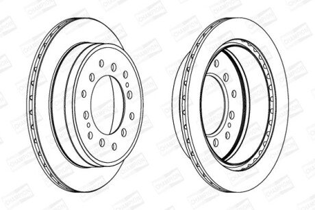 Диск гальмівний CHAMPION 562738CH