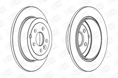 Гальмівний диск зад. Land Rover Freelander 2 06-15 компл. 2шт CHAMPION 562765CH