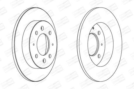 Диск тормозной задний (кратно 2) Kia Cerato CHAMPION 562788CH