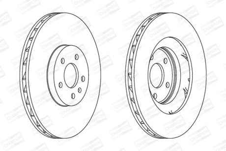 VW Диск тормозной передн.Audi A4/5/Q5 08- CHAMPION 562888CH1