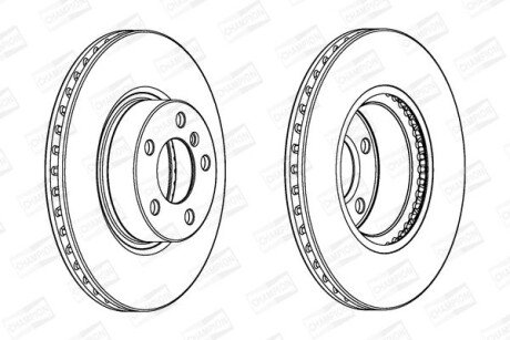 Диск гальмівний CHAMPION 562891CH-1