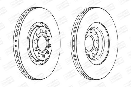 VW Диск тормозной передн.Audi A4,A6 2.7/4.2 98- CHAMPION 562978CH1