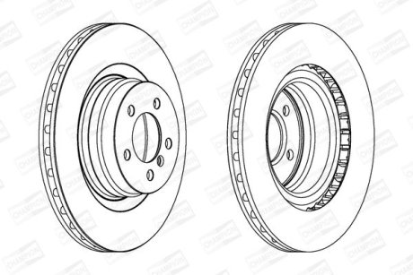 LANDROVER Диск тормозной передн.Range Rover III 05- CHAMPION 563022CH1