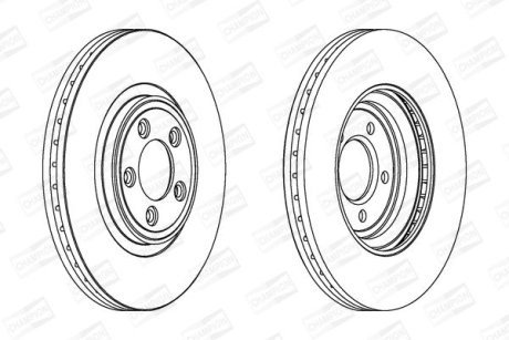 JAGUAR Диск тормозной передн.XF,XJ,XK 03- CHAMPION 563029CH1