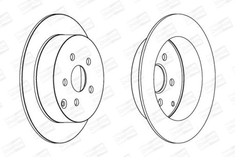 TOYOTA диск гальмівний задн.Celica T23 99-05 CHAMPION 563037CH