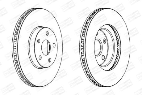 TOYOTA диск гальмівний передн.Celica 99-05 CHAMPION 563051CH