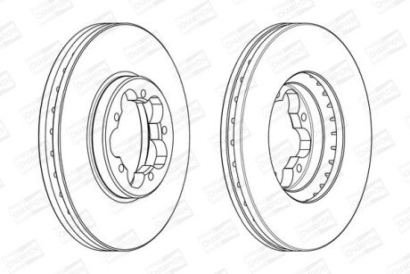 Диск гальмівний CHAMPION 563123CH