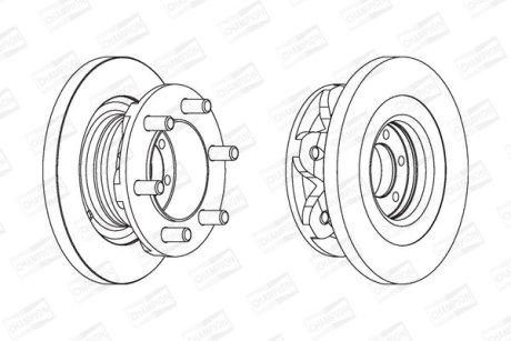 FIAT Диск тормозной передн.Iveco Daily 35.10 96-99 CHAMPION 567118CH1