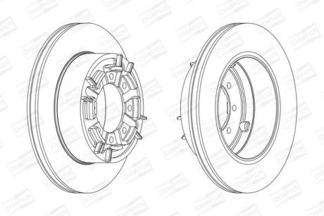 FIAT Диск тормозной задн.Iveco Daily II,III 89- CHAMPION 567128CH1