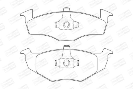 VW гальмівні колодки передні Golf III,Polo,Vento,Seat 91- CHAMPION 571939CH