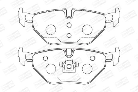 Колодки тормозные дисковые задние Bmw 3 (E46) (97-05), 3 Compact (E46) (01-05) CHAMPION 571960CH