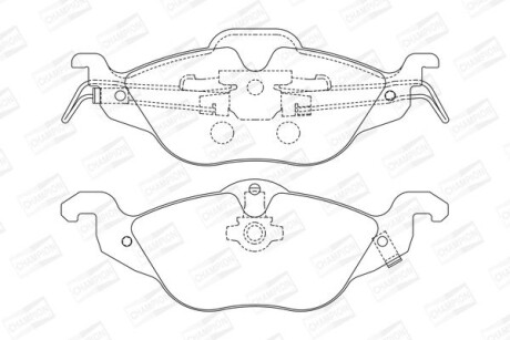 Колодки тормозные дисковые передние Opel Astra G CHAMPION 571968CH