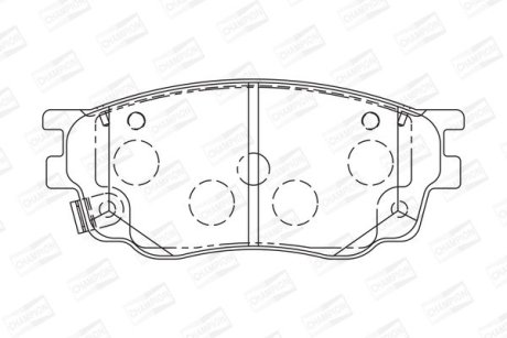 Колодки тормозные дисковые передние MAZDA 6 Hatchback (GG) 02-08, 6 Saloon (GG) 02-08 CHAMPION 572489CH