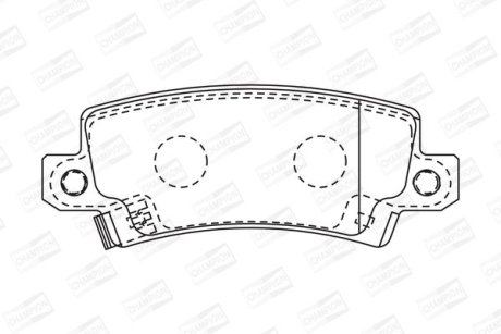 Колодки тормозные дисковые задние TOYOTA Corolla CHAMPION 572492CH