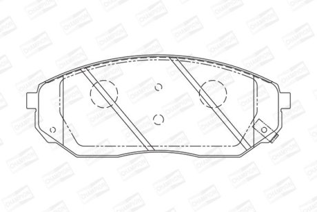 Колодки тормозные дисковые передние KIA SORENTO I (JC) 02-11|MAZDA 626 II (GC) 82-90 CHAMPION 572511CH