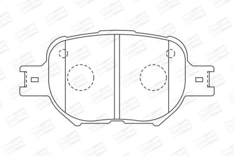 Колодки тормозные дисковые передние TOYOTA CALDINA Estate (_T24_) 02-07, CELICA Coupe (_T23_) 99-06 CHAMPION 572517CH