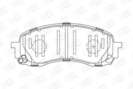 Колодки тормозные дисковые передние SUBARU IMPREZA Estate (GG) 00-08, IMPREZA Hatchback (GR, GH, G3) 07-14 CHAMPION 572571CH