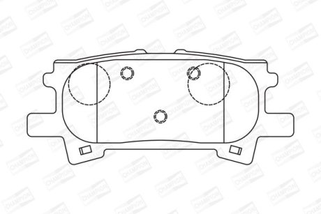 Колодки тормозные дисковые задние LEXUS RX (_U3_) 03-08|TOYOTA HARRIER (_U3_) 03-13 CHAMPION 572621CH